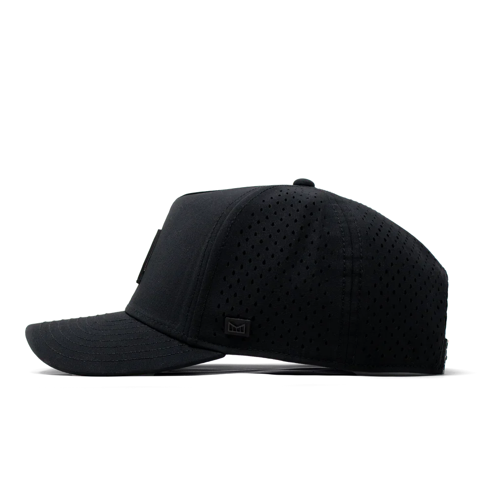 Melin Odyssey Stacked Hydro | Performance Snapback Hat | Black/Infrared