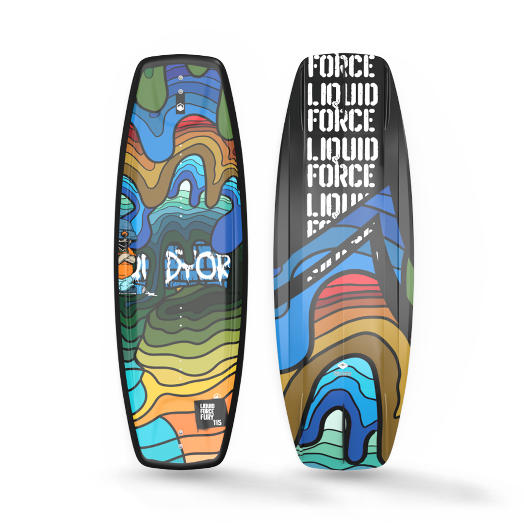 Liquid Force Fury Youth Wakeboard w/ Rant Boots Package